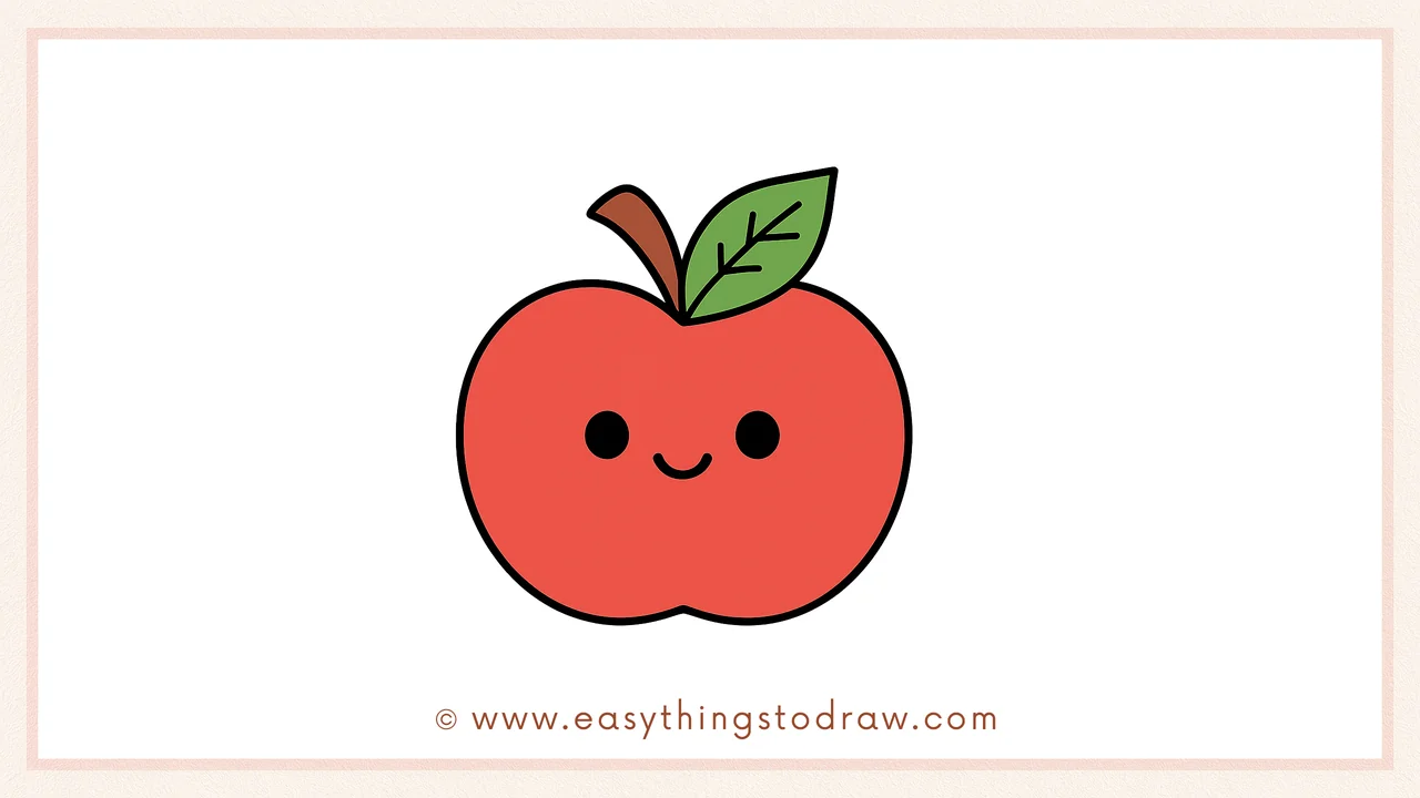 How to Draw a Cute Apple Step by Step – Easy Tutorial for Kids and Beginners