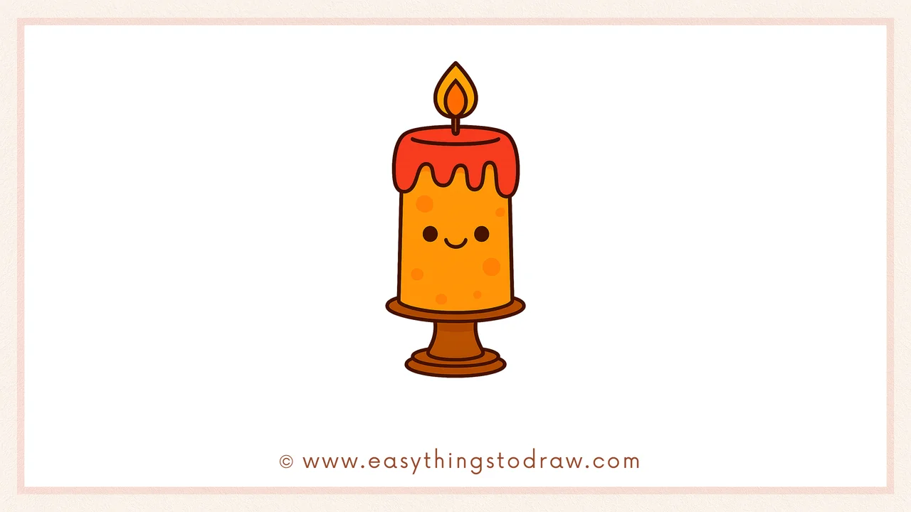 How to Draw a Cute Candle Step by Step – Easy Tutorial for Kids and Beginners