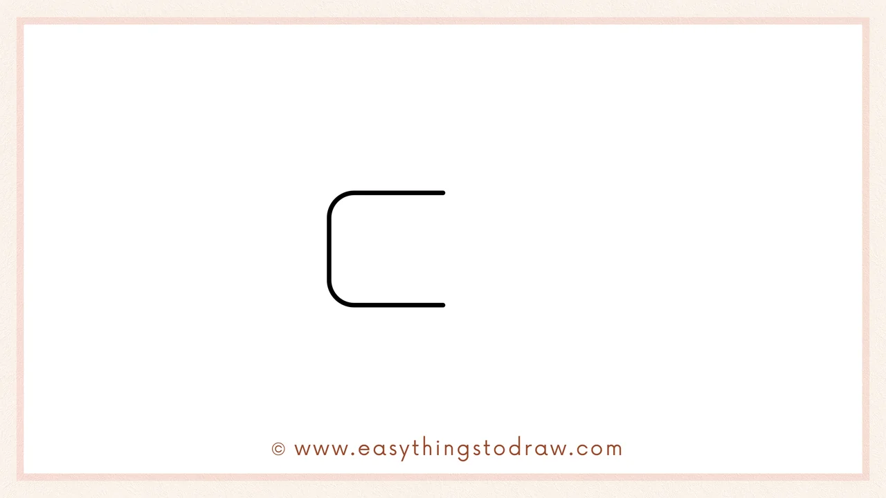Step 4 of step-by-step candy sketch – Draw a matching wavy wrapper shape on the right side to complete both wrapper ends symmetrically.