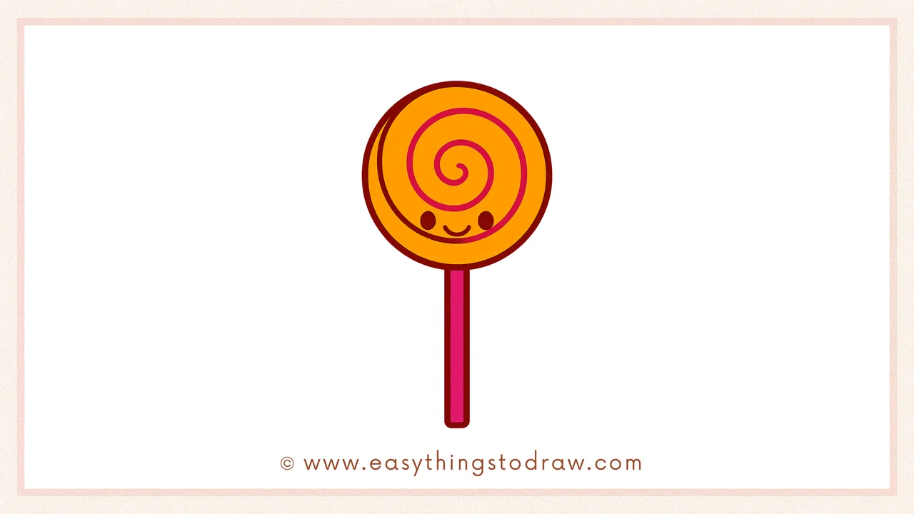 How to Draw a Cute Halloween Lollipop Step by Step – Easy Candy Art for Kids