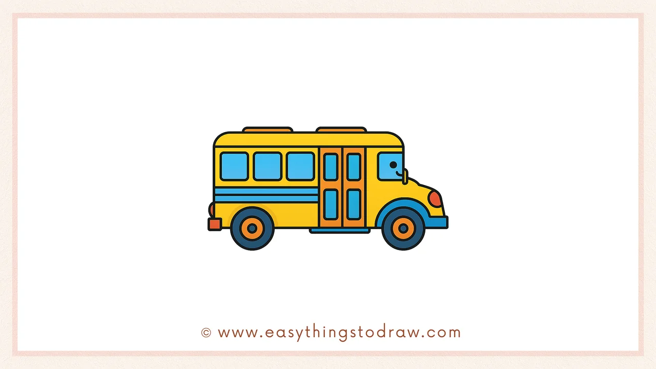 How to Draw a Friendly School Bus Step by Step – Kid-Friendly Drawing Instructions