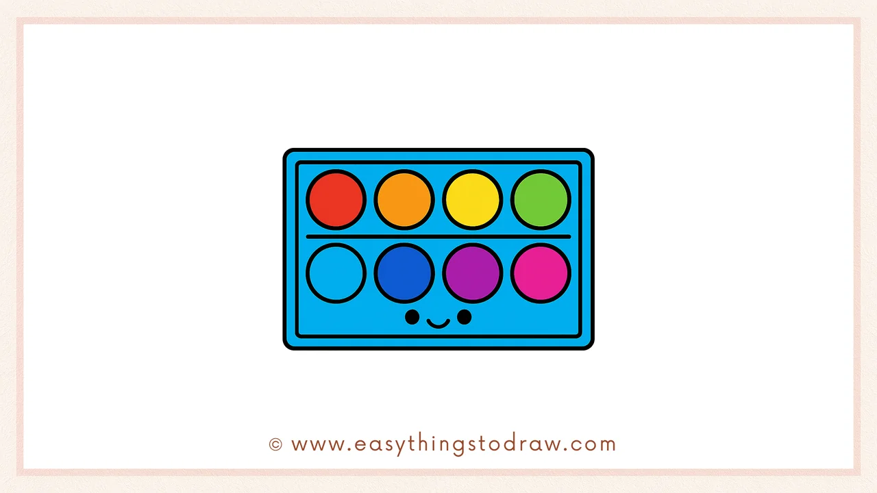 How to Draw a Cute Watercolor Palette Step by Step – Fun Drawing Guide for Young Artists