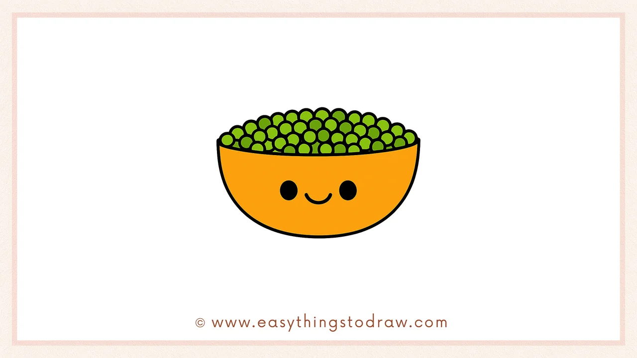How to Draw a Tasty Bowl of Thanksgiving Peas Step by Step – Fun Drawing Guide for Young Artists