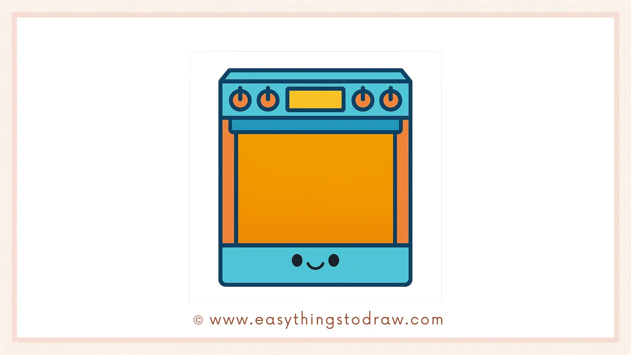 How to Draw a Cool Oven Step by Step – Simple Art Lesson for Children