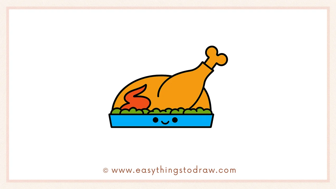 How to Draw a Tasty Thanksgiving Roast Turkey Step by Step – Easy Tutorial for Kids and Beginners