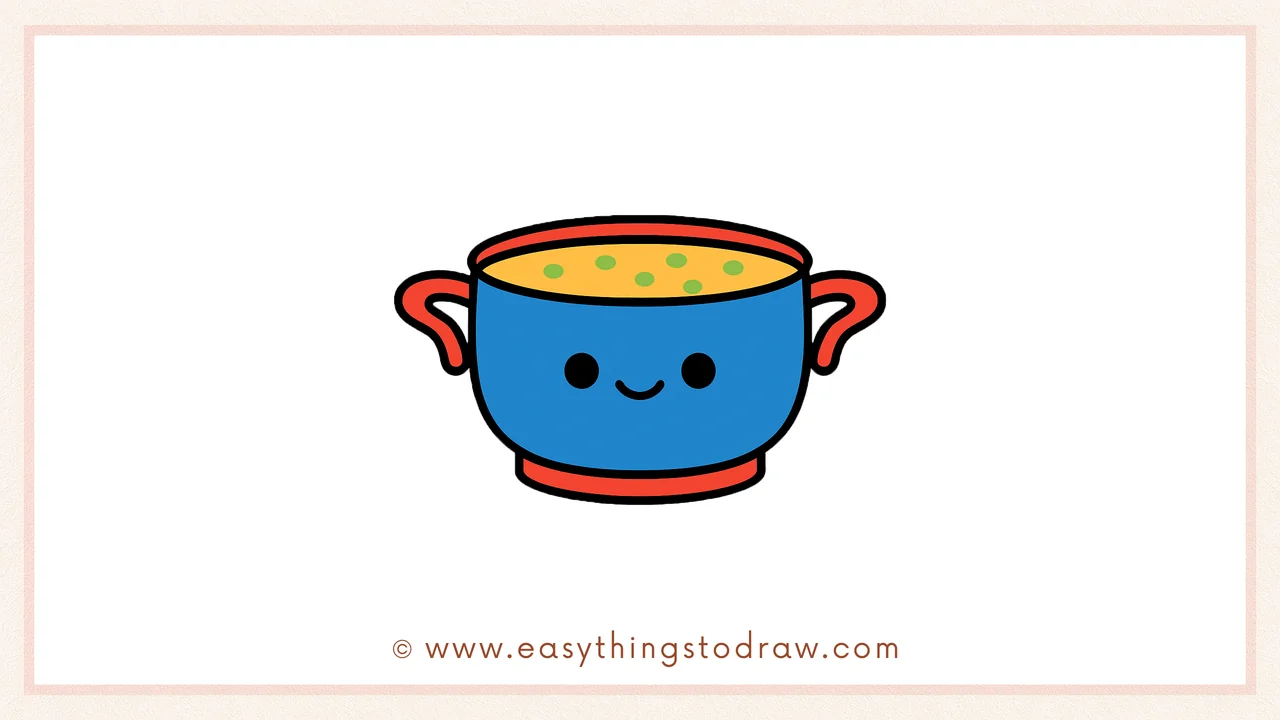 How to Draw a Cute Thanksgiving Soup Bowl Step by Step – Fun Drawing Guide for Young Artists