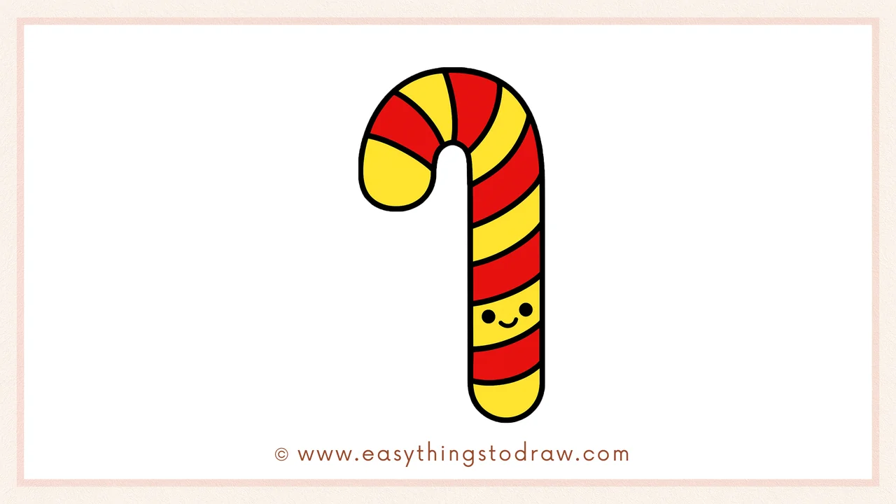 How to Draw a Cute Christmas Candy Cane Step by Step – Kid-Friendly Drawing Instructions