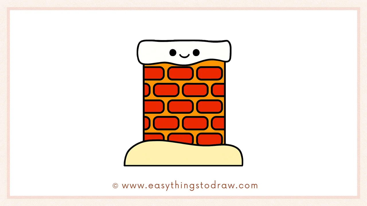 How to Draw a Cute Christmas Chimney Step by Step – Fun Drawing Guide for Young Artists
