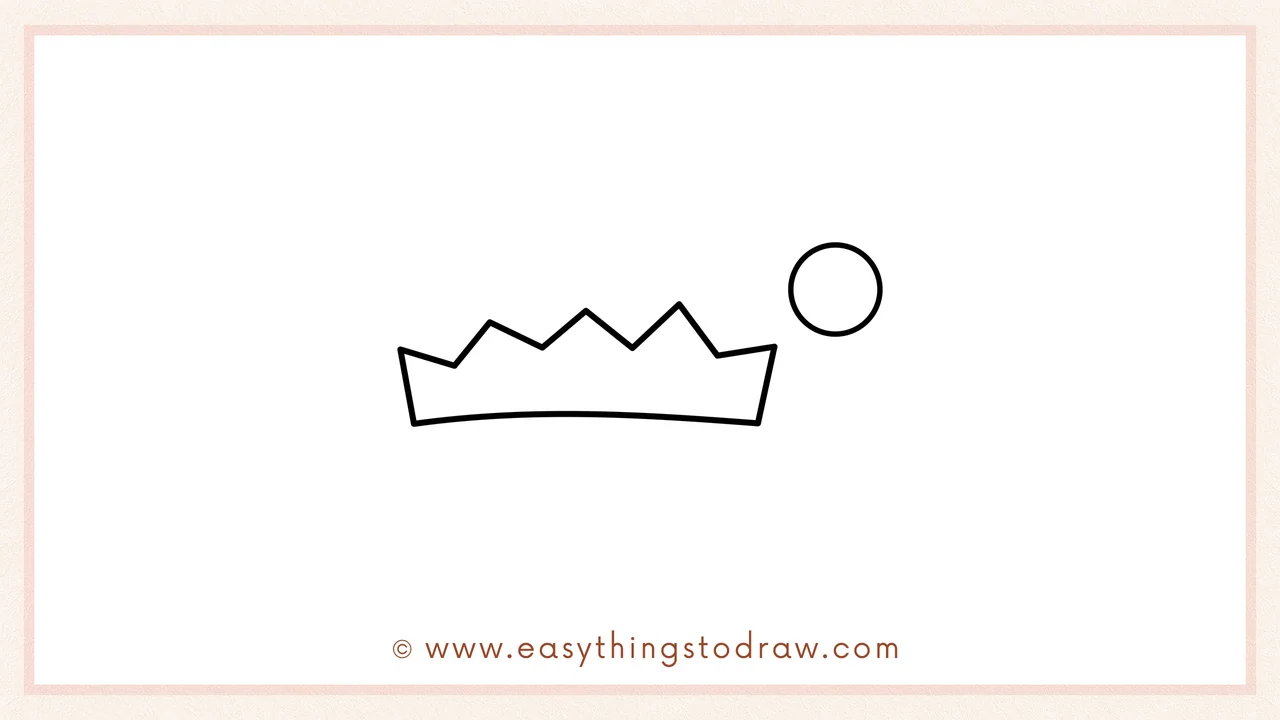 Step 5 of easy christmas elf drawing steps – A pointed, curved ear is added to each side of the elf's face.