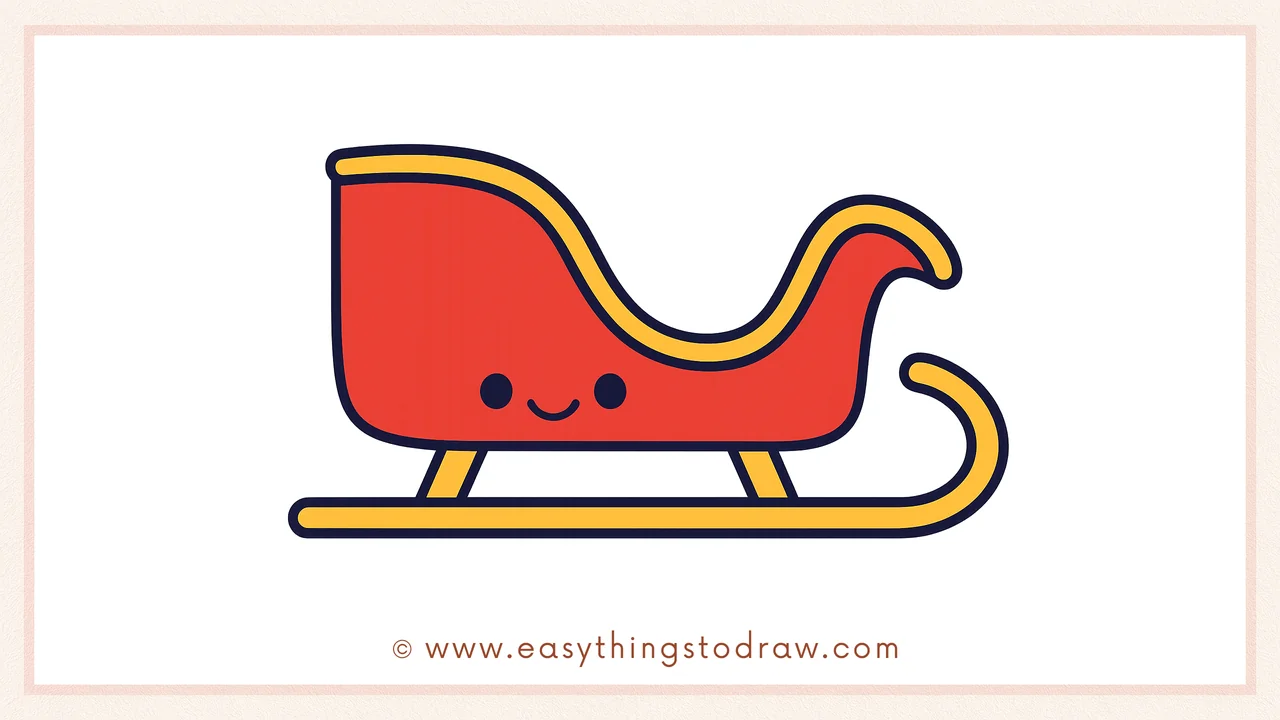 How to Draw a Christmas Sleigh Step by Step – Easy Sleigh Drawing Guide for Kids