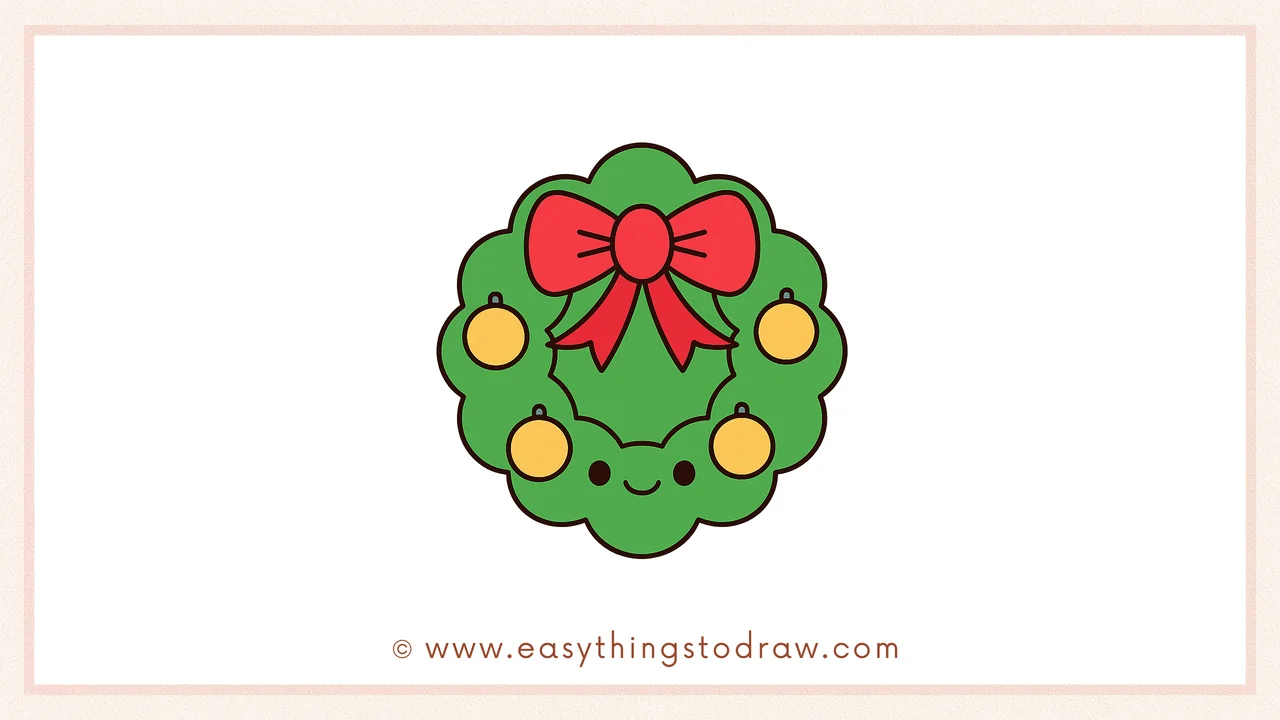 How to Draw a Christmas Wreath Step by Step – Easy and Fun Holiday Drawing Tutorial for Kids