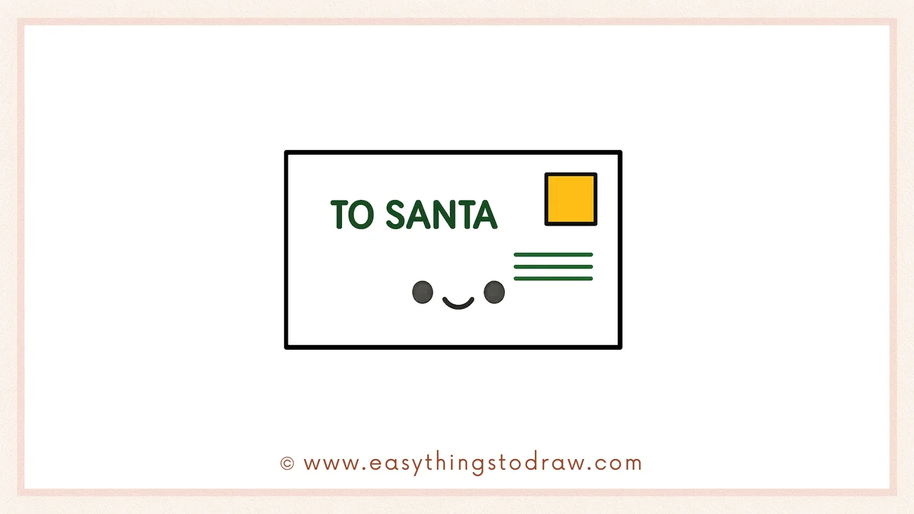 How to Draw a Cute Letter to Santa Step by Step – Simple Christmas Art Lesson for Kids