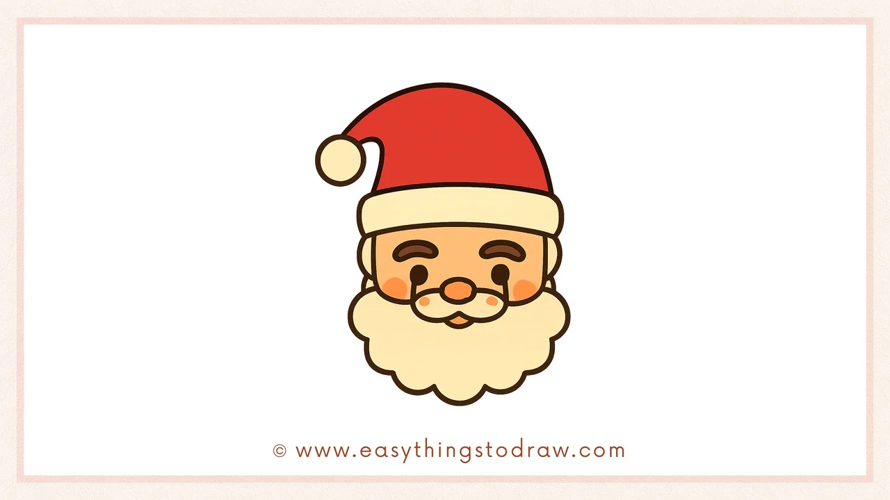How to Draw a Cute Santa Claus Step by Step – Easy Christmas Drawing Guide for Kids
