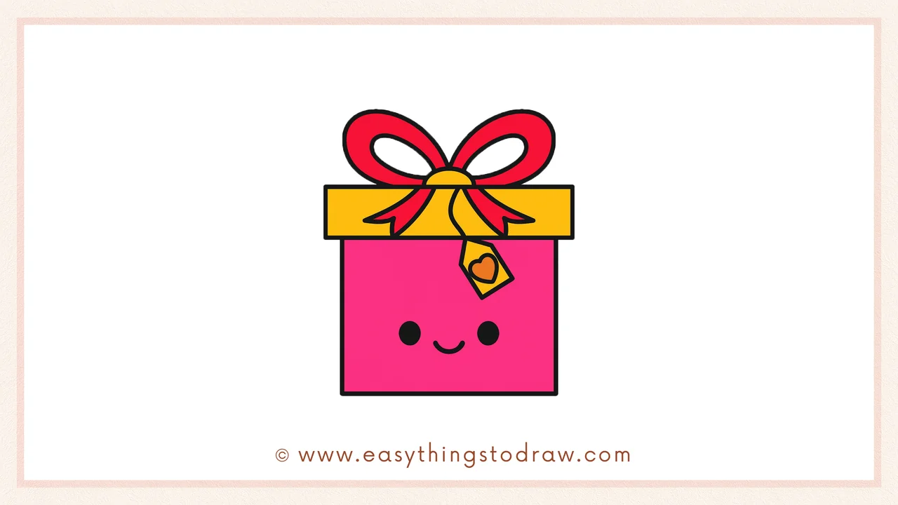 How to Draw a Valentine’s Day Gift Step by Step – Cute Gift Box Drawing for Kids