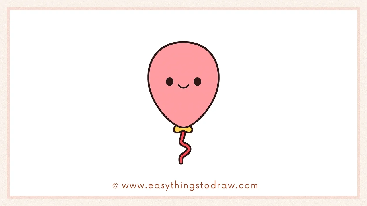 How to Draw a Cute Balloon Step by Step – Simple Art Lesson for Children
