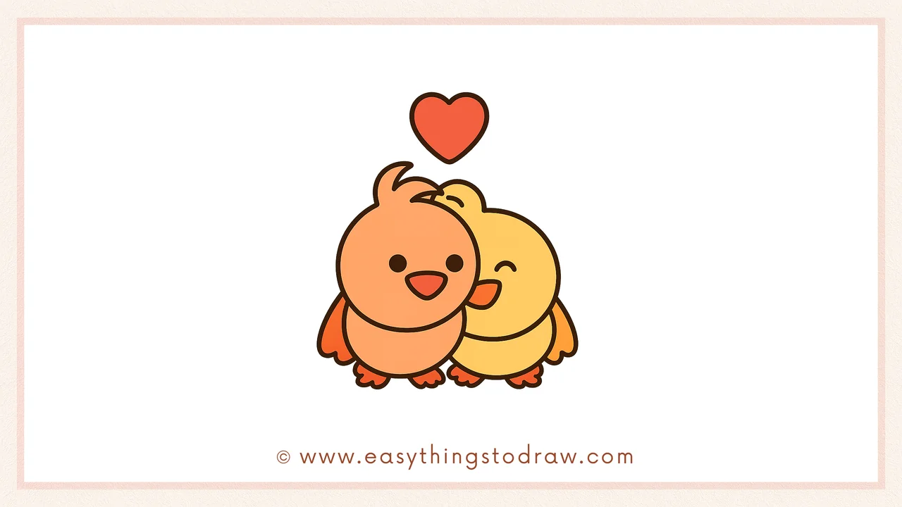 How to Draw Love Birds Step by Step – A Cute Drawing Tutorial for Beginners and Kids