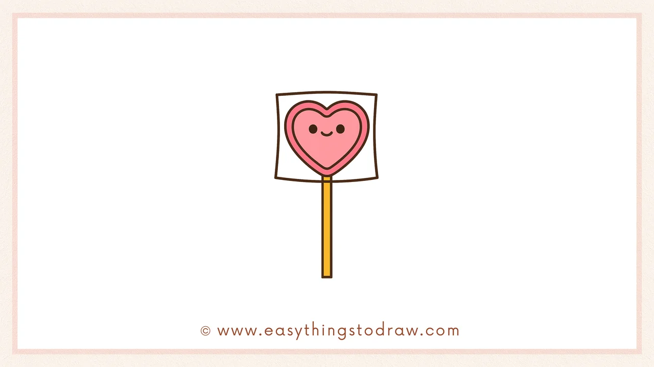 How to Draw a Valentine’s Day Lollipop – A Simple Step-by-Step Guide for Beginners and Kids