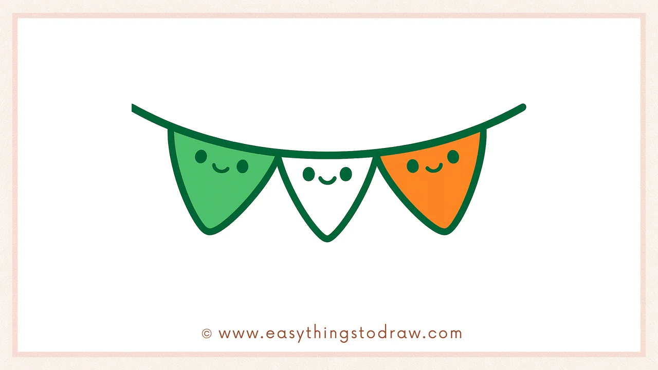 How to Draw a St. Patrick’s Day Bunting Banner Step by Step – Easy Tutorial for Kids