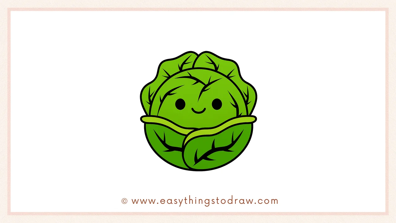 How to Draw a Cute Cabbage Step by Step – Simple Art Guide for St. Patrick’s Day
